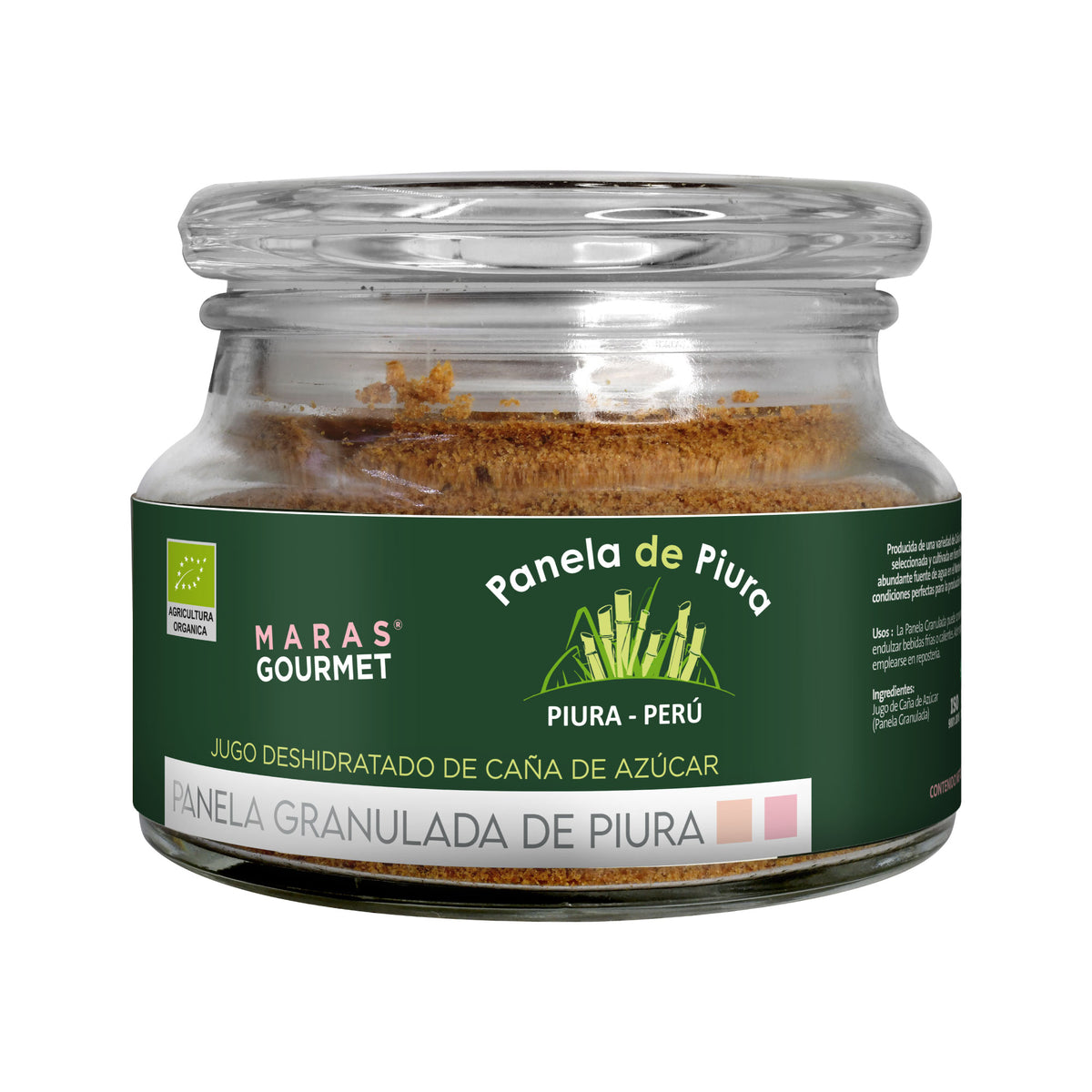 Bio-Panela aus Piura – Glasgefäß, 200 g