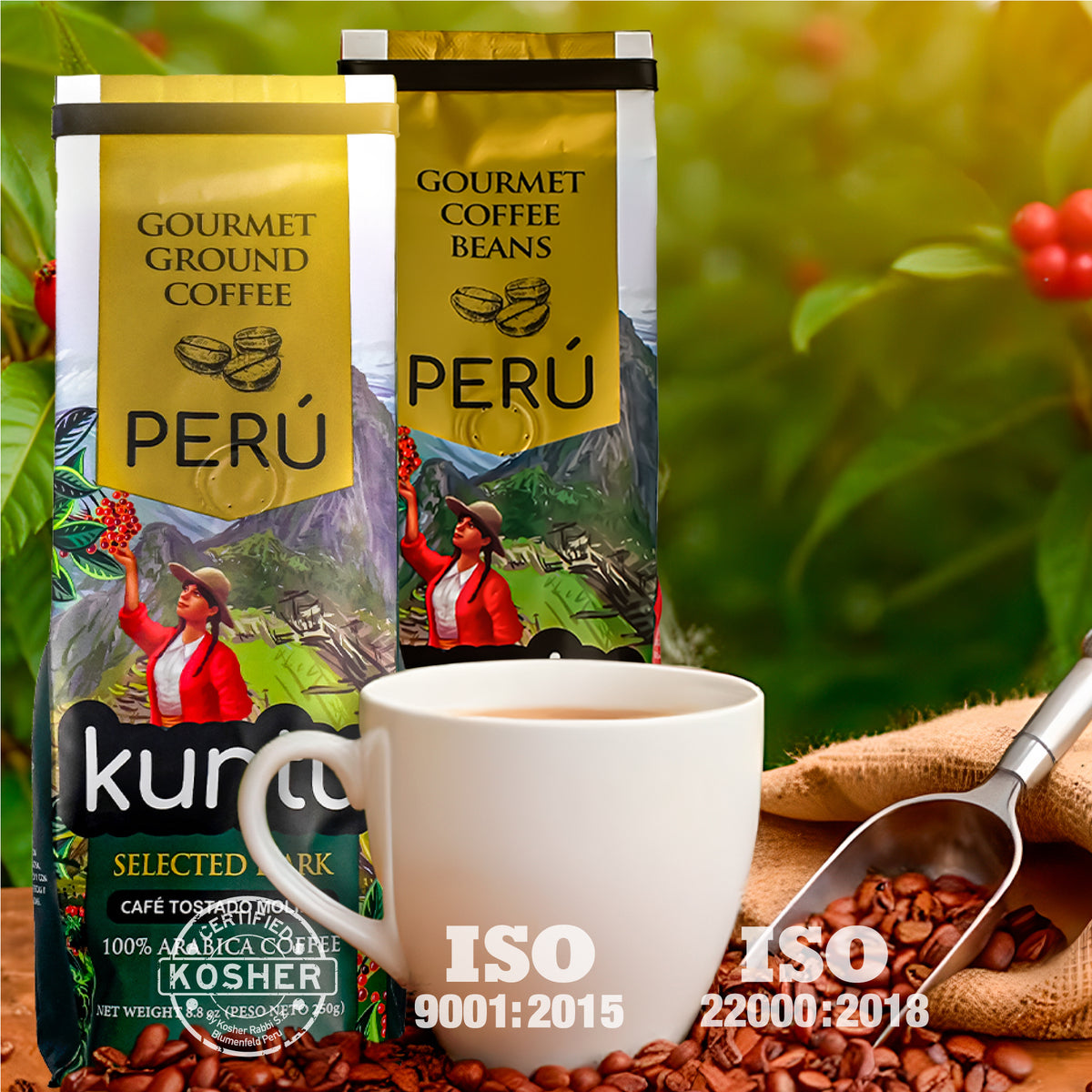 Kaffee Gourmet Kuntu, ganze Bohnen - Doypack, 250 g