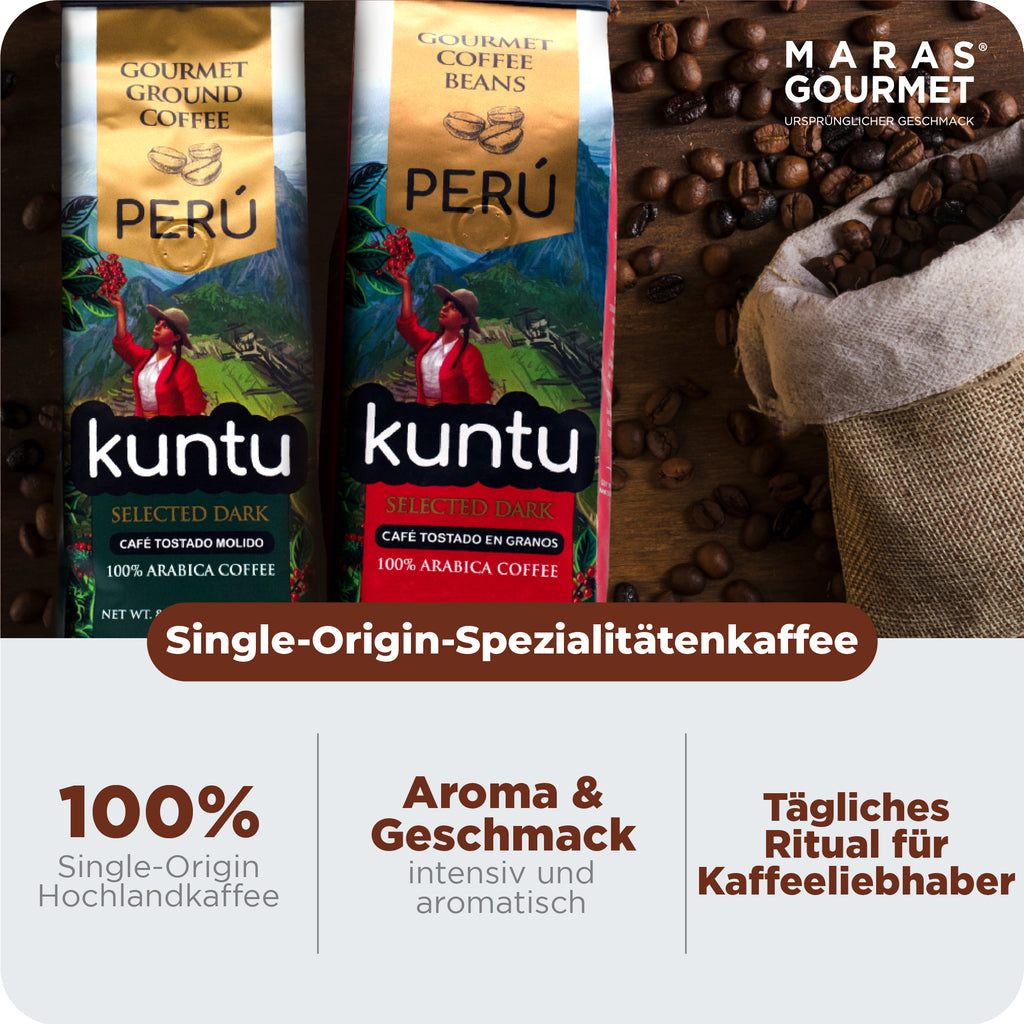 Kaffee Gourmet Kuntu, ganze Bohnen - Doypack, 250 g