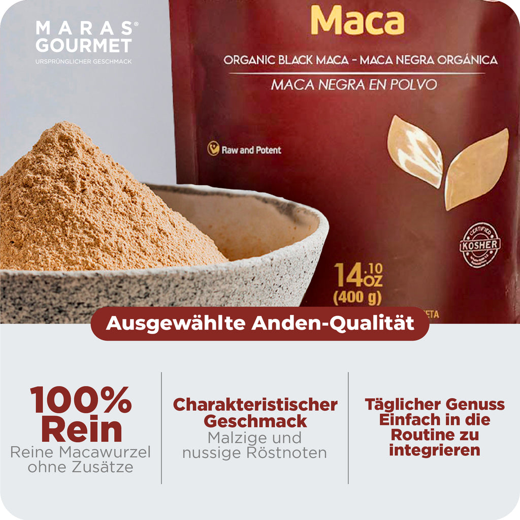 Bio-Schwarze Maca, gelatiniert - Doypack, 200 g