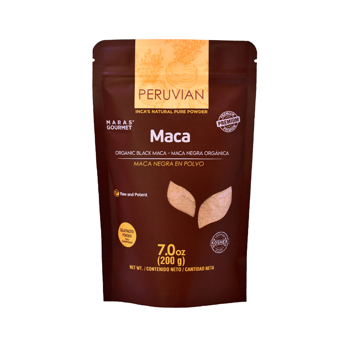 Bio-Schwarze Maca, gelatiniert - Doypack, 200 g