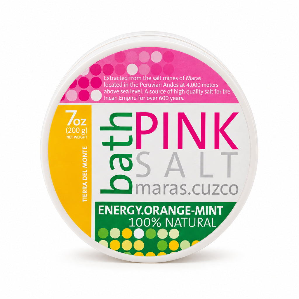 Rosa Maras-Salz Orange-Minze – Badesalz Energy | 200 g