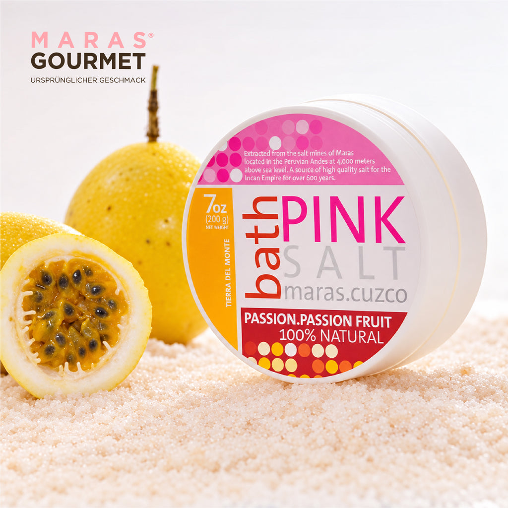 Rosa Maras-Salz Maracuja – Badesalz Passion | 200 g