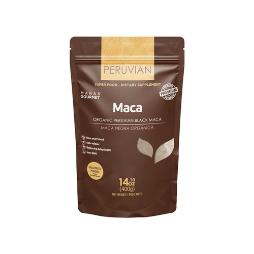 Bio-Schwarze Maca, gelatiniert, 400g – zertifiziertes andines Superfood ohne Zusatzstoffe