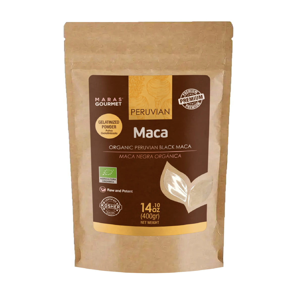 Bio-Schwarze Maca, gelatiniert - Doypack, 400 g