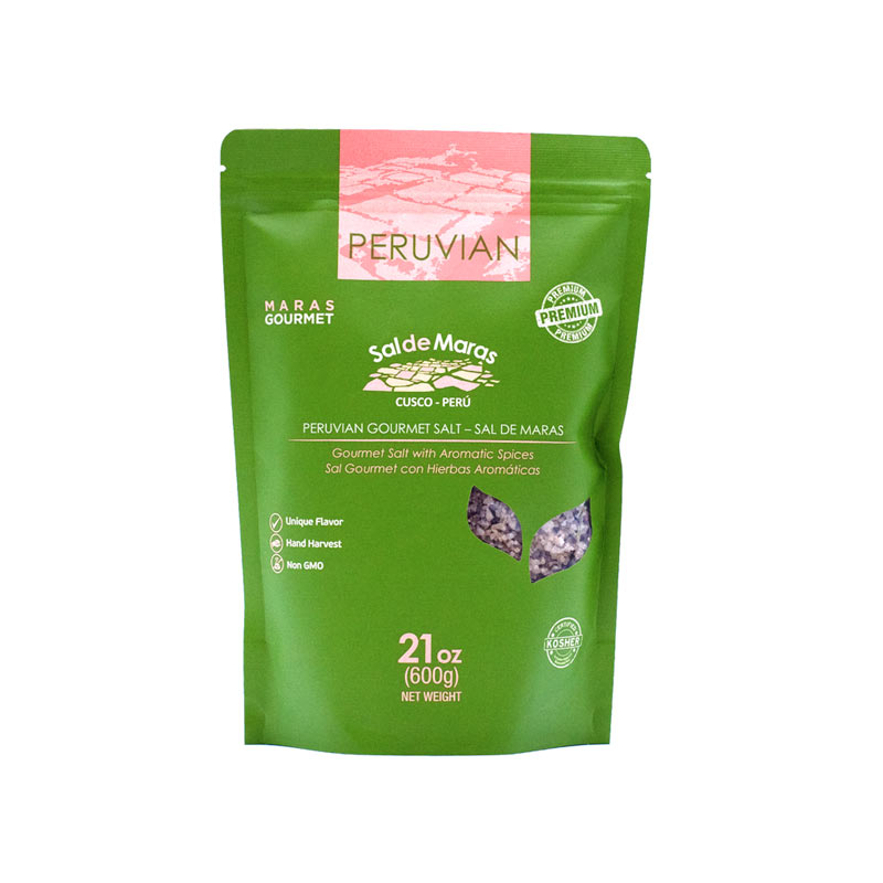 Rosa Salz aus Maras mit Gewürzen 600g – Würzsalz für Grill und Gourmetküche