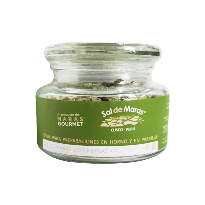 Rosa Salz aus Maras mit Gewürzen – Glasgefäß, 400 g