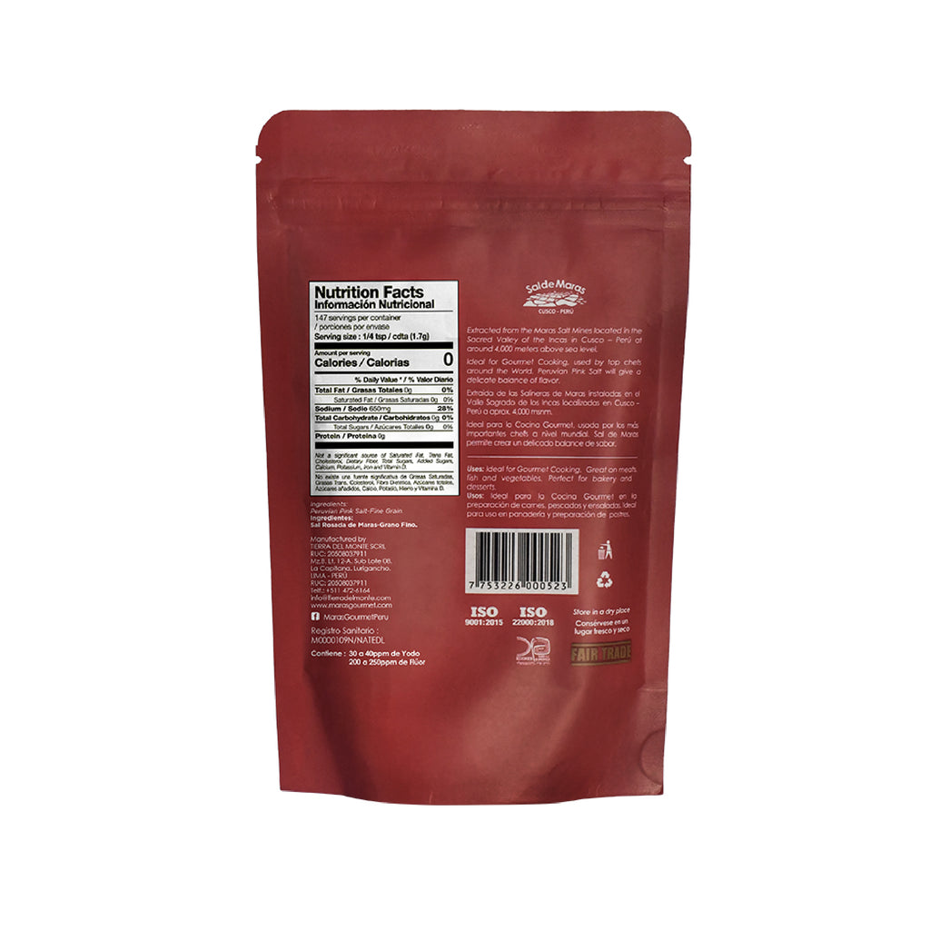 Rosa Maras-Salz, Feine Körnung – Doypack, 250 g