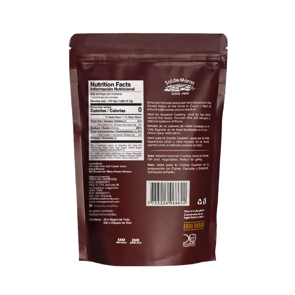 Rosa Maras-Salz Grobe Körnung – Doypack, 600 g